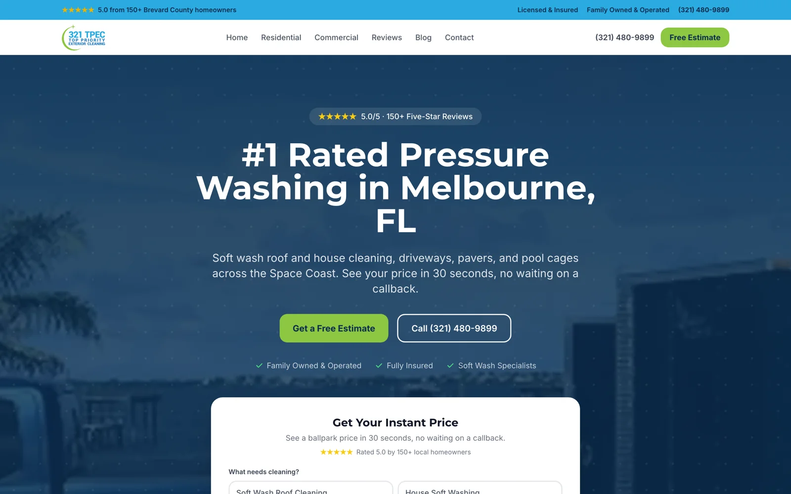 Top Priority Exterior Cleaning website